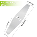 HASTHIP Lawn Mower Saw Blades 10 pcs 6 in Replacement with Stainless Steel Straight Edge
