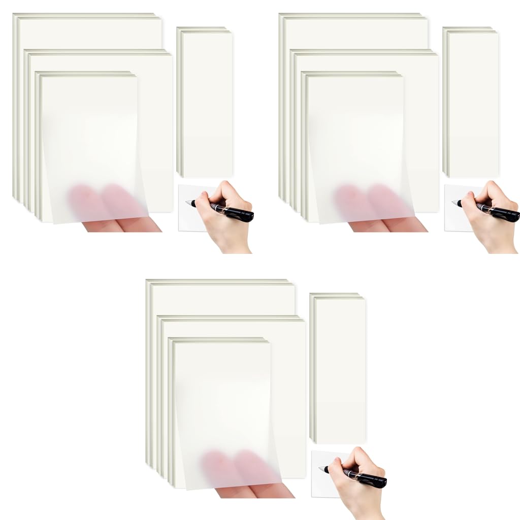 HASTHIP Transparent Sticky Notes for Books featuring 4 Sizes and 400 Self-Adhesive Sheets