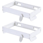 HASTHIP® Collapsible Trash Bag Bracket for Cabinet Door, No-Drill Kitchen Hanging Garbage Bag Holder, Closable Open Design, Anti-order Bag Rack for Cabinets, Pantry & Under-Sink Storage, Pack of 2