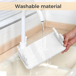HASTHIP Wall Shelf for Bathroom and Kitchen Storage with Self Adhesive Mount | White Little Swan Design 25x13x2.3cm