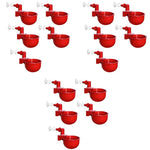 HASTHIP Chicken Feeder Cup Set for Poultry with Auto Refill Gravity System 6 pcs | Plastic Cups for Chickens and Ducks