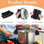 HASTHIP® Cast Iron Fry Pan Silicone Pan Handle Covers - 4 Pack Skillet Handle Cover Pot Handle Holder Sleeve, Non-Slip Heat Resistant Removable Potholder for Metal Frying Pans Cookware Handles
