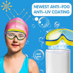HASTHIP® Kids Leakproof Anti-Fog Yellow Swimming Goggles With Integrated Ear Plugs