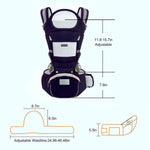 HASTHIP® 6-in-1 Baby Carrier with Lumbar Support 360 All-Position Baby Wrap Carrier Front and Back
