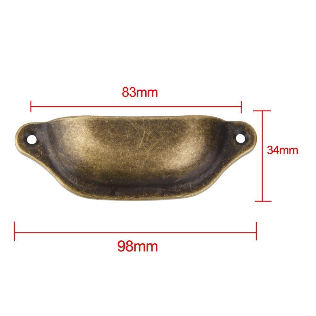 HASTHIP Cabinet Knob Pull Handle for Home and Office Drawers featuring 30 pcs Antique Brass Shell Design
