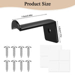 HASTHIP® 8Pcs Wall Coat Hanging Hooks Hat Display Organizer Racks Pre-punched Design, Multipurpose Minimalist Wall Storage Hooks for Hat, Clothes, Bag, with Screw Packs