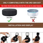 HASTHIP® Black Wall Adapter Holder for Alexa Echo Dot 3rd Generation,A Space Saving Solution with Cord Management for Your Smart Home Speakers,Alexa Echo Dot Accessories,Holder Only