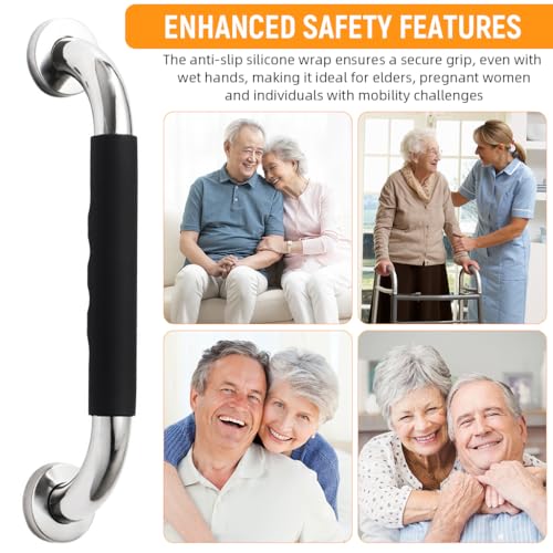 HASTHIP® Grab Bar for Bathroom, Stainless Steel Safety Handrail for Elderly, Anti-Slip Wall Mounted Support Rail