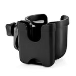 HASTHIP® Stroller Cup Holder with Phone Holder, 2-in-1 Cup Stroller for Bike Universal Strollers, Bike, Wheelchair, Walker, Scooter - Black