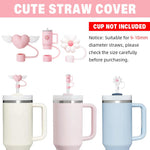 HASTHIP Stanley Cup Accessories Set with 10Pcs Silicone Straw Caps and Cup Boot | Fits 9–10mm Straws