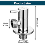 HASTHIP Angle Valve for Bathroom with Copper Core Switch and G1/2 Compatibility | 4 Pack Stainless Steel