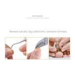HASTHIP® 9PCS Toe Nail Correction Tool Pedicure Ingrown Lifter Stainless Steel Clipper Nipper