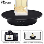 1Pcs Electric Rotating Display Stand, USB Charge 360 Degree Rotating Turntable, 20CM /Load 8KG, Multi-Functional Rotary Table for Photography Products Shows, Jewelry, Cake (Without Battery)