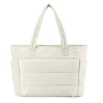 HASTHIP® Bolso de Mano para Mujer,Bolso Tote Acolchado Suave de Gran Capacidad,Hombro Ligero para Viaje y Trabajo Fashion con Compartimentos Portátil 15.6 Pulgadas