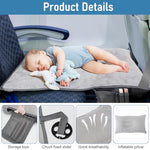 HASTHIP® 30.7x18.9'' Seat Footrest for Kids Travel Sleeping Bed with Inflatable Pillow Packable Seat Extender with Storage Pouch, Air Pump, Travel Essentials for Kids Flight Travel Accessories