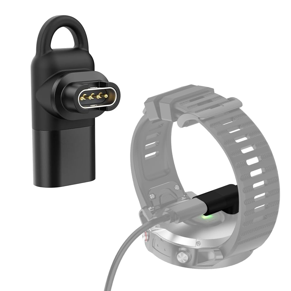 HASTHIP® T Tersely USB C Adapter for Garmin, Type C Charging Cable Converter, Compatible with Garmin Fenix 7/7S/7X/6/6S/6X/5/5S/5X, Forerunner 245/255, Vivoactive 3/4, Venu Series, Approach, Instinct