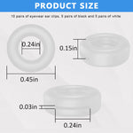 HASTHIP Glasses Ear Grip Silicone Retainers for Eyewear Stability 10 Pairs Black and Clear | Comfortable Anti Slip Holders for Adults and Kids