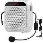 HASTHIP® Voice Amplifier Microphone Headset Set, 2200 mAh 8W with Speaker USB Rechargeable Support TF Card/Flash Drive with Strap Belt