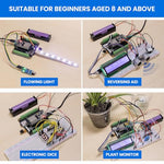 HASTHIP® Electronic Circuits Starter Kit for UNO R3 Board Microcontroller Learning, with Blinking LEDs Jumper Wire Button UNO Microcontroller Board for Beginners Electronic Circuits Learning