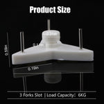 HASTHIP® 40Pcs Art Street Hard Plastic 3-Pin Seamless Nail, Triangle Hooks with Push Pins, No Trace, Wall Nails for Photo Frame Wall Picture Frame Hooks Hangers (White)