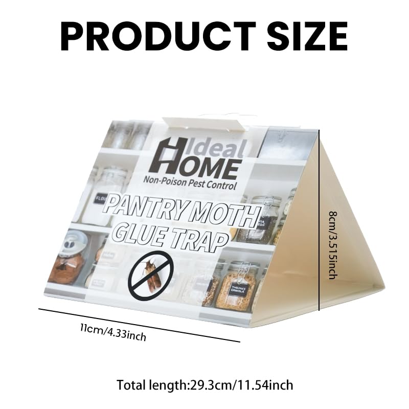 HASTHIP Moth Traps for Home with Triangular Tunnel Design and Strong Adhesive | 5 Pcs Safe Non Toxic Pest Control