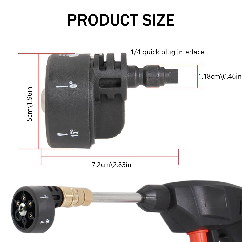 HASTHIP Car Pressure Washer Nozzle for Cleaners featuring 6 Spray Modes with ABS Body | 2Pcs