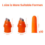 HASTHIP Thumb Cutter for Gardening with 2pcs Stainless Steel Blades and 10pcs Finger Protectors | Efficient Harvesting and Trimming Tool