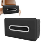HASTHIP® STHIRA Caja de pañuelos para Coche montada en reposacabezas Plegable con Hebilla de liberación rápida, Organizador de pañuelos de PU de Moda 9.65 x 5.3 x 3.54''
