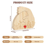 HASTHIP Wooden Family Bear Puzzle Desk Decor with Heart Accent for Personalized Home Gift