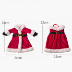 HASTHIP Wine Bottle Christmas Decorations for Festive Dining Table with 2 Dress Covers | Reusable Holiday Home Decor