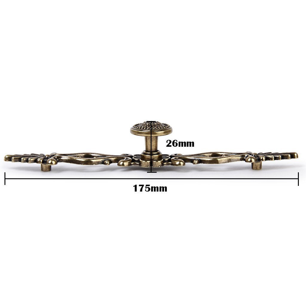 HASTHIP Cabinet Drawer Pulls for Kitchen and Bedroom with Antique Brass Finish | 2 Pack