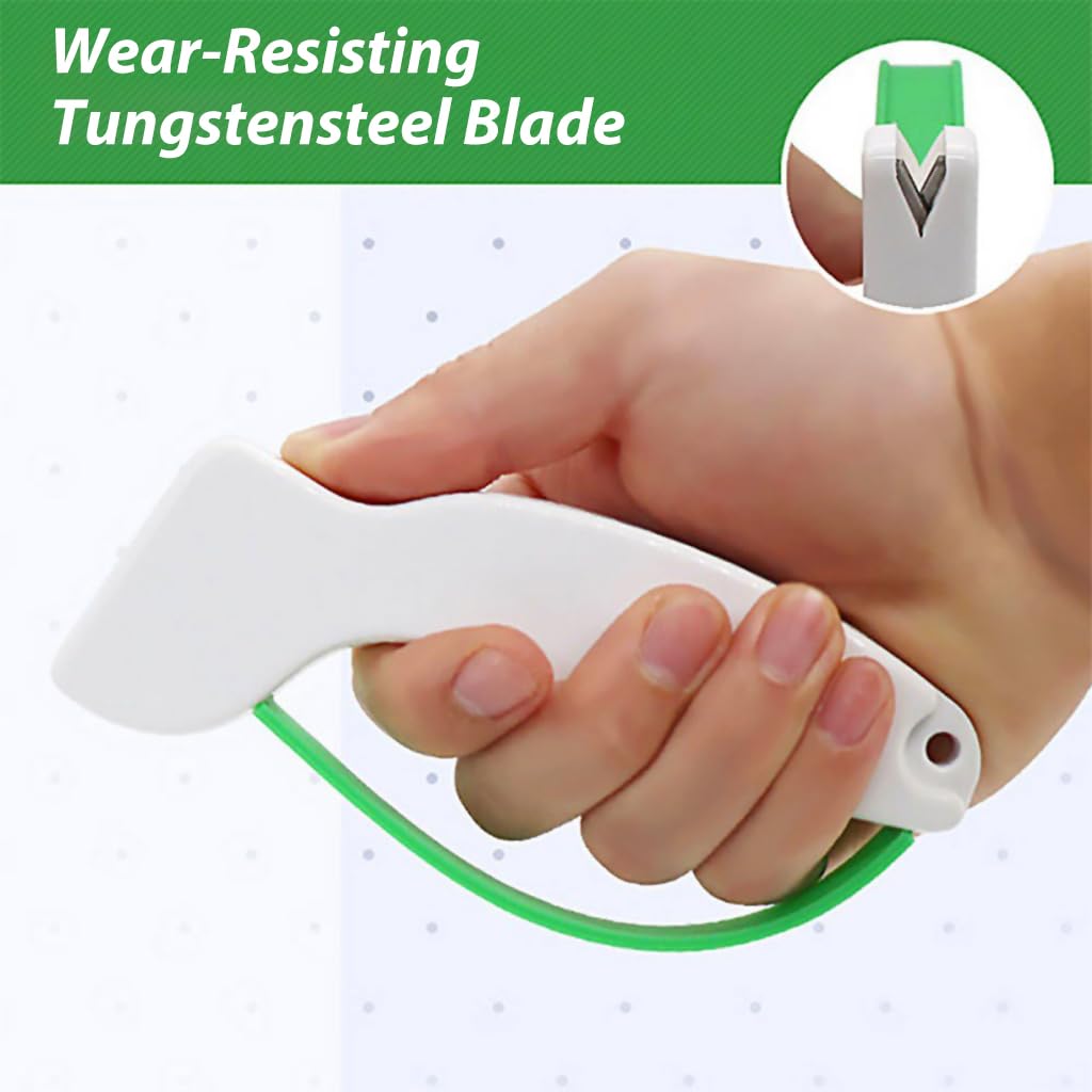 HASTHIP Gardening Sharpener for Pruning Shears and Scissors with Tungsten Carbide Blades | Portable Ergonomic Tool for Easy Sharpening