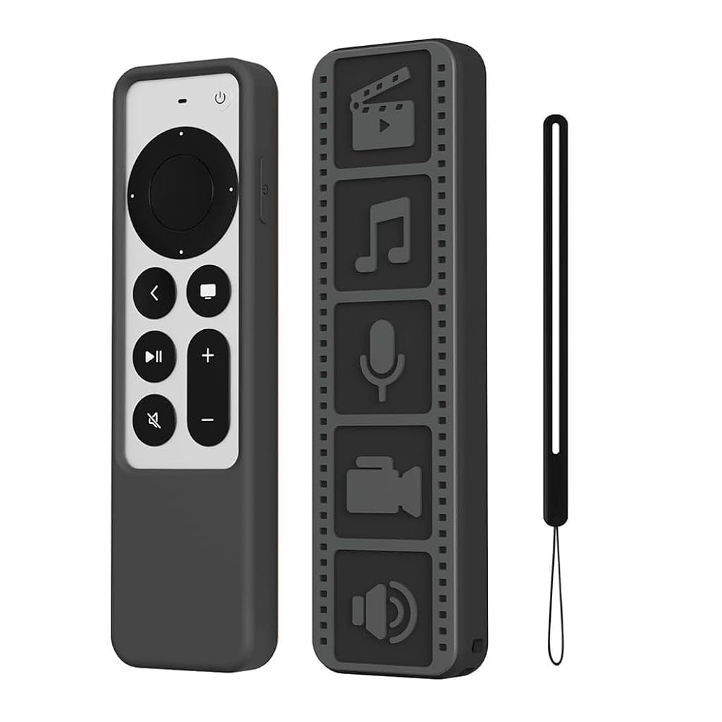 HASTHIP® Silicone Remote Cover for Apple TV 4K Remote Wear Resistant Silicone Protective Silicone Skin Cover Anti-Scratch Remote Case for Apple TV 4K Remote