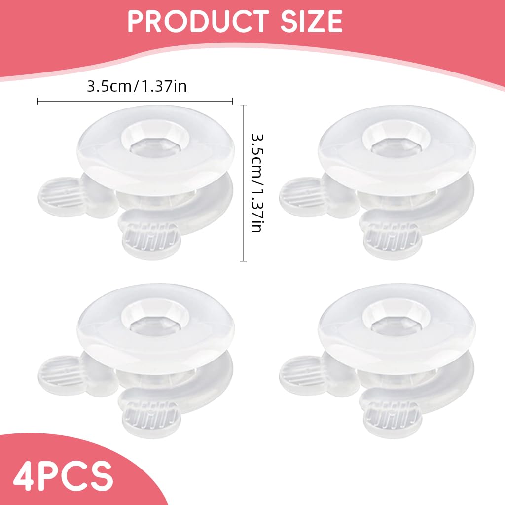 HASTHIP Duvet Clips for Secure Bedding with Anti Slip Snap On Design | 4 Clear Fasteners