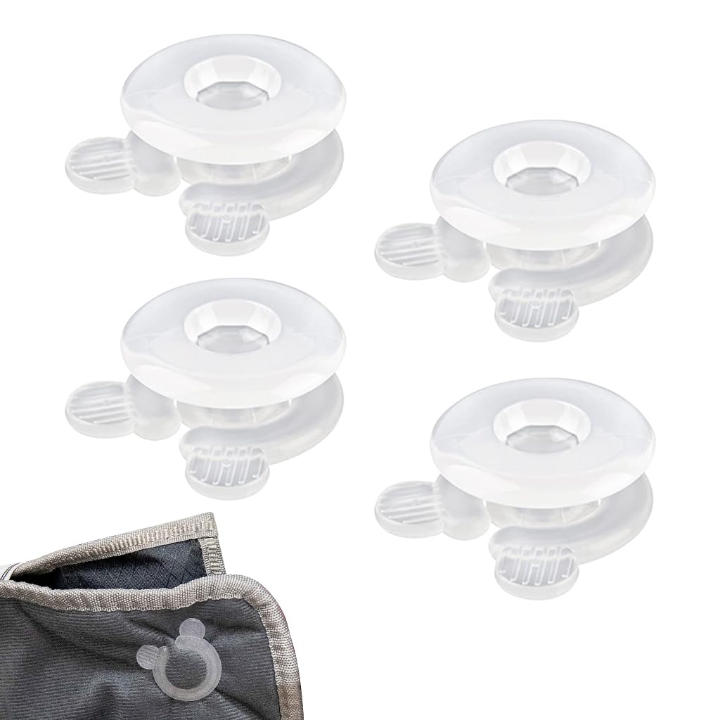 HASTHIP Duvet Clips for Secure Bedding with Anti Slip Snap On Design | 4 Clear Fasteners