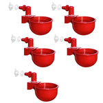 HASTHIP Chicken Feeder Cup Set for Poultry with Auto Refill System 6 Pcs | Plastic Water Cups