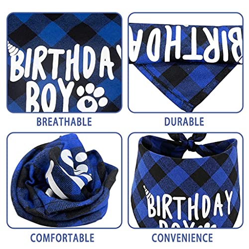 HASTHIP® Dog Gifts Hat for Birthday, Cute Dog Birthday Party Hat Dogs Bandana Birthday Party Supplies Set, Dog Bandana Square Scarf and Doggie Birthday Party Hat