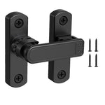 HASTHIP® Zinc Alloy Door Lock for Bedroom, Heavy Duty 180 °/90 ° Flip Latch with Hardware Installation, Rugged Metal Locking for Doors, Cabinets, Gates