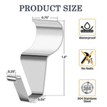 HASTHIP 5Pcs Heavy Duty Flowerpot Hooks, 304 Stainless Steel Vinyl Siding Hooks, No-Hole Siding Hanging Clips Hanger for Vinyl Siding Decor, Wreaths, Tools, Garland, Lights, Outdoor