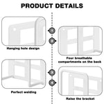 HASTHIP Wall WiFi Router Mount for Home and Office with No Drill Setup 15x6x10 cm | White Metal Holder