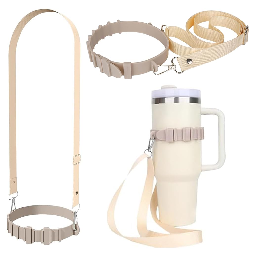 HASTHIP Water Bottle Carrier for Hiking and Camping with Adjustable Silicone Strap | Removable Shoulder Sling for Walking and Picnic