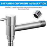 HASTHIP Washing Machine Tap for Bathroom and Laundry Sink with Stable Flange | 4.5 in Stainless Steel Fixture