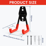 HASTHIP Wall Hooks for Garage Storage with Rubberized Curved Grips and 30kg Load Capacity