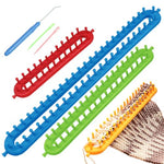 HASTHIP® Color Knitting Looms 4 Sizes Long Knitting Looms with Sewing Needles & Loom Needles Beginners