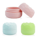 HASTHIP® 3 Piezas Tarros de Crema de Silicona Viaje 20ml,Botes Recargables Portátiles sin BPA,Contenedores Antifugas para Loción Champú,Crema Facial Polvo y Cosméticos