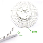 HASTHIP Door Sealing Strip for Soundproof and Dustproof Protection with Strong Adhesive 10 m White 3 PCS