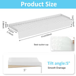 HASTHIP Silicone Sink Edge Protector for Kitchen Counter | 4x20 in Cuttable Grooved Splash Guard