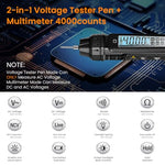 HASTHIP® Digital Multimeter Non Contact Voltage Tester Meter Digital 4000 Count AC/DC Voltage Tester, Current Meter, Non-Contact Voltmeter Sensor, Live Wire Detection, Resistance(Battery NOT INCLUDED)