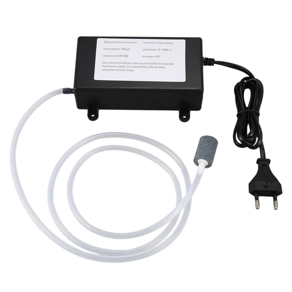 HASTHIP Ozone Generator for Air Purification and Water Treatment featuring 1000 mg h Output | Includes Diffusing Stone and Silicon Tube