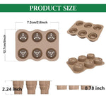 HASTHIP Silicone Seedling Germination Tray for Home Gardening with 6 Cells and Ventilation Holes